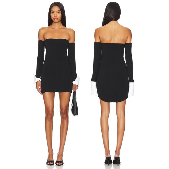 AAIZEL Off Shoulder Cuff Mini Dress Sexy Party Cocktail Evening Chic Small